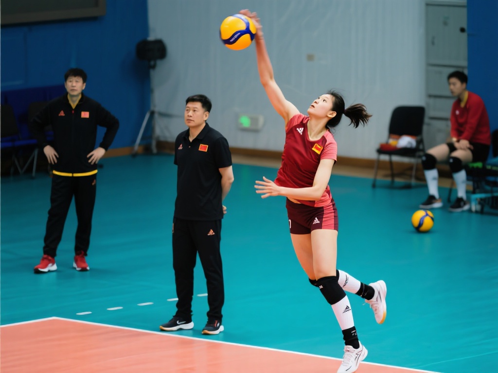 在一次公开训练中，李盈莹完成了几次高质量